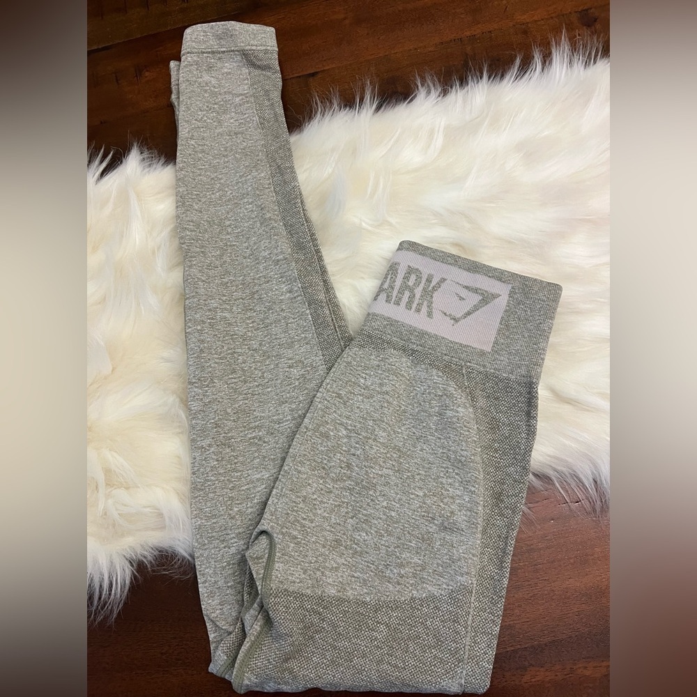 Gymshark Flex High Waisted Leggings — Green Marl — Size XS